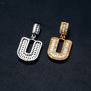 Collar con Colgante de Letra del Alfabeto Personalizado con Diamantes Cultivados en Laboratorio, Collar con Inicial de Hip Hop, Venta al por Mayor OEM - Product Image 4