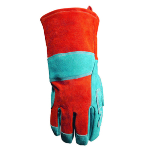 Top Qualité Vache Split Cuir Coton Soudeur Intérieur Gants De Travail Résistance À Haute Température Sécurité Soudage Gants De Protection - Product Image 2