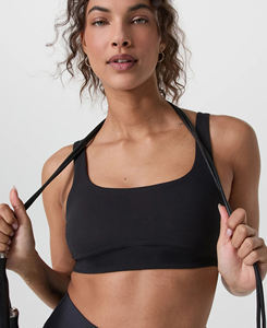 Soutien-gorge de sport confortable de qualité supérieure sans couture respirant avant impression soutien moyen vêtements d'entraînement de gymnastique actifs pour Yoga XL - Product Image 4
