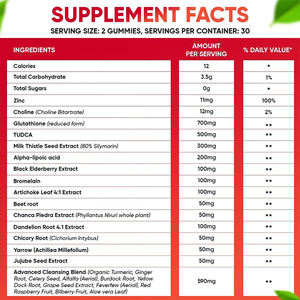 Vente flash : Gummies à la racine de betterave pour la détoxification du foie, soutien immunitaire, détoxification du foie biologique, soutien du foie à base de plantes, réparation et nettoyage des gummies - Product Image 2