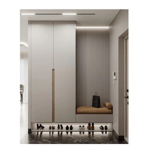 Home Furniture French Style Wood <b>Cabinet</b> Combo with Waterproof <b>Shoes</b> Storage & Wardrobes 5-Year Warranty Vietnam - Product Image 3