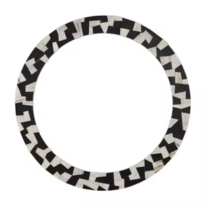 Crescent Crafts-Miroir moderne écologique fait main avec incrustation d'os pour la décoration murale ou intérieure - Product Image 2