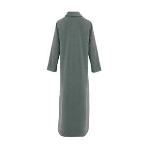 เสื้อโค้ทยาวลำลองสำหรับฤดูหนาวพร้อมปกปักลายและดีไซน์ฮู้ดถอดได้ - Product Image 3