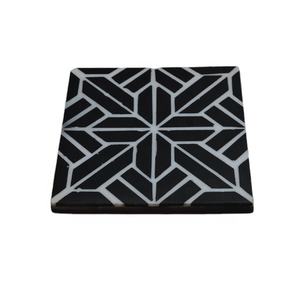 <b>Black</b> & White Combination Design Resin Tea Cup <b>Mats</b> Pads Wholesale Price Handicrafts Item Manufacture Made Dinnerware Coaster - Product Image 6