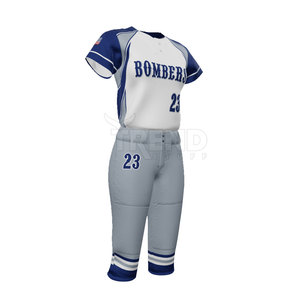 2024 conjuntos de uniformes de béisbol y sóftbol con logotipo personalizado profesional al por mayor transpirable de secado rápido 100% poliéster para mujer de alta calidad - Product Image 1