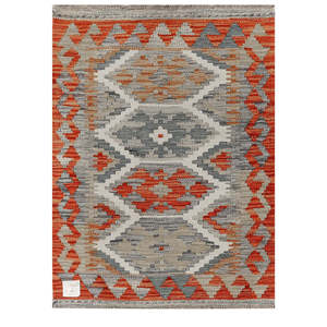 Alfombra Kilim de Maimana, Afganistán, 79 x 60 cm, para Colgar en la Pared - Product Image 1
