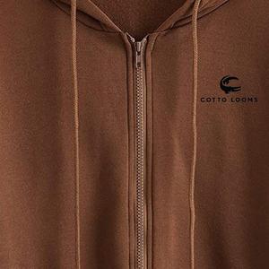 Pull hommes sweats à capuche respirant taux d'usine couleur unie streetwear haute qualité nouveauté polaire coton mélangé premium - Product Image 3