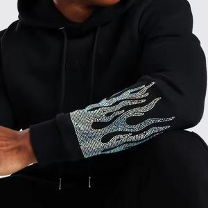 Vente en gros de sweats à capuche personnalisés pour hommes Offre Spéciale haute qualité en pierre du Rhin sweats à capuche décontractés à enfiler vente en gros de sweats à capuche personnalisés pour hommes - Product Image 2