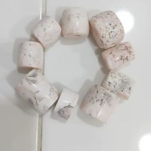 Cuentas de Coral Fósil Rosa Natural, Forma de Tambor Redondo, para Fabricación de Joyas, Cabujón de la India, Piedras Preciosas Sueltas al por Mayor, 20% de Descuento y Regalo - Product Image 1