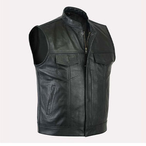 Gilet en cuir pour homme, texture douce, ajustement confortable, idéal pour les voyages, les vêtements décontractés et le style vestimentaire moderne - Product Image 1