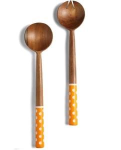 Utensilio de cocina con Mango de diseño de madera y mármol, para servir ensaladas, cubertería, cuchara y tenedor, servidor de ensaladas, superventas - Product Image 4