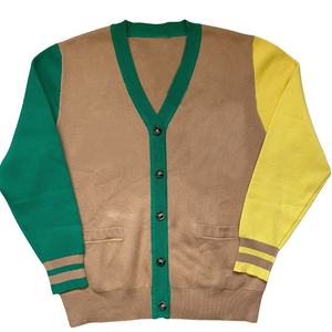 Pull cardigan pour femme en gros avec logo brodé personnalisé, 100% coton, col en V, lettre, organisation de sororité, haute qualité 7GG - Product Image 5