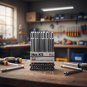 Hex Keys Set-10 Pcs <b>Angle</b> <b>Screwdriver</b> ISO 2936 Internal Hexagon SW 0.7 Tempered Steel - Product Image 3