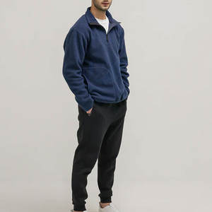 <b>Men's</b> Casual Pullover Sweatshirt Durable Polyester Made with <b>Sherpa</b> <b>Fleece</b> Solid Pattern Winter Hot Selling Clothing - Product Image 2