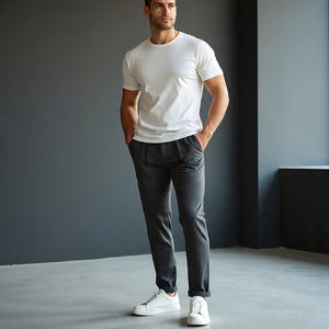 Tee Shirt d'été Pantalon Ensemble deux pièces pour hommes Sportswear T Shirt Tracksuit Mens Jogging Fitness Wear Short Sleeve Top Trouser - Product Image 2