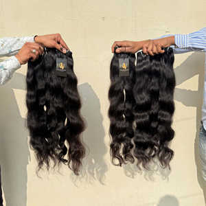 Cheveux indiens bruts ondulés lisses bouclés tissage de cheveux brésiliens de vison brut trame de cheveux humains noirs naturels paquets de cheveux bruts - Product Image 1