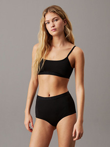 High Rise Color negro Ropa de playa Traje de baño Mujeres Sexy Dos piezas Halter Triángulo Bikini Conjuntos al por mayor - Product Image 5