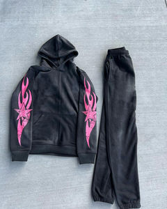 Sudaderas con capucha de alta calidad Ropa de hombre Chándales 100% Algodón Jersey personalizado Sudadera con capucha Hombres Pantalones Conjunto Venta al por mayor Ropa de invierno - Product Image 3