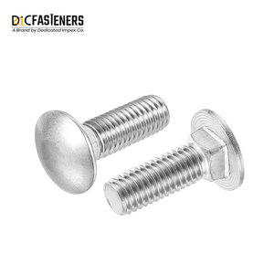 Pernos de carro de acero inoxidable, cuello cuadrado redondo/cabeza de seta con acabados galvanizados y pulidos chapados en zinc - Product Image 6