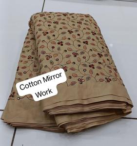 Travail de broderie de travail de miroir de coton faire au matériel de robe de fantaisie - Product Image 3