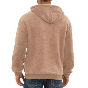 OEM/ODM Sweat à capuche d'hiver lourd surdimensionné personnalisé de haute qualité pour homme Broderie de lettres Sherpa - Product Image 2