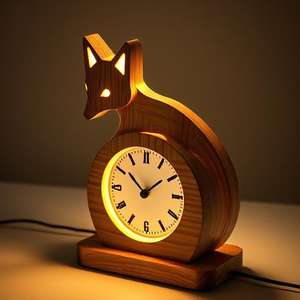 Wooden Crafts <b>table</b> lamp clock Boxes <b>Wall</b> Signs for Decoration Purpose - Product Image 4