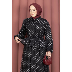 Conjunto de Blusa Negra con Puntos y Falda con Volantes, Talla XXS, Traje de Dos Piezas de Chifón, Conjunto Corto con Estilo Elegante para Ocasiones - Product Image 2