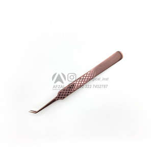 แหนบต่อขนตาปลอมโลโก้สลักโลโก้แหนบปริมาณนาโนจับขนตาเพิ่มทอง45องศา - Product Image 3