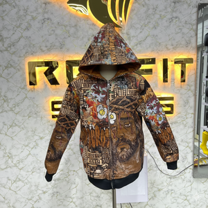 Sweat à capuche zippé personnalisé de haute qualité, très demandé, imprimé numériquement, 100% coton, fabriqué en usine, prix abordable, pour hommes - Product Image 1