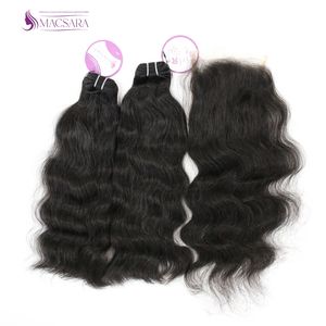 Vente en gros de paquets de cheveux vietnamiens bruts de haute qualité extensions de cheveux à fermeture à lacet pour la fabrication de perruque vague naturelle couleur noire - Product Image 2