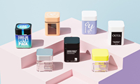 Pot de supplément carré pour enfants, couleur givrée, 1oz, 2oz, 3oz, 4oz, 1g, 3.5g, 7g