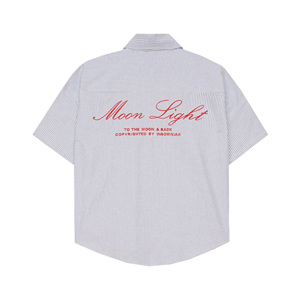 OEM ODM Boxy Oxford <b>Short</b> <b>Sleeve</b> <b>Button</b>-<b>up</b> Men's Shirt Custom Printed and Embroidered Streetwear Style Made in Vietnam - Product Image 5