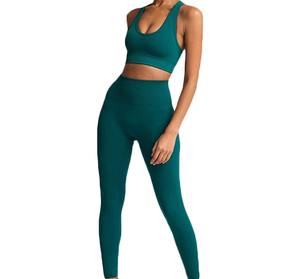 OEM barato tarifa nueva moda mujer Yoga conjunto Super calidad transpirable logotipo personalizado/colores tendencia superior mujeres Yoga conjunto con ligero - Product Image 4