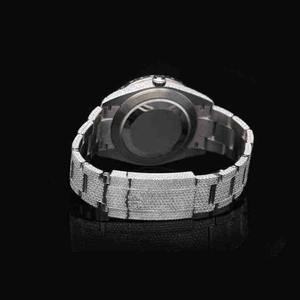 Reloj de Diamantes de Lujo Personalizado de Moda, Estilo Hip Hop, con Diamantes Cultivados en Laboratorio, Totalmente Cubierto de Diamantes, de Acero Inoxidable, Analógico, con Probador de Diamantes - Product Image 3