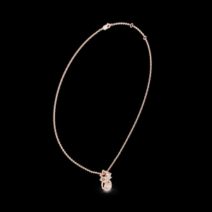 Pendentif en diamant de culture en forme de larme de lotus en or 14K 18K, bijoux fins élégants et luxueux pour femmes, éclat intemporel - Product Image 2