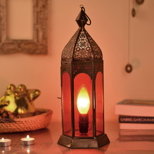 Lámpara roja marroquí de diseño moderno y lujoso para bodas, decoración del hogar, hoteles, restaurantes, alta calidad, hecha en India, venta al por mayor. - Product Image 2