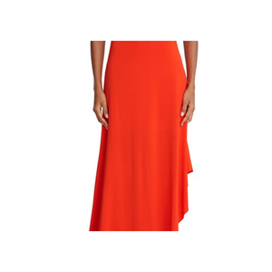 Abito Halston Cascade Slit in jersey, taglia 4, colore vermiglio, silhouette a tubino. - Product Image 3