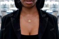Pendentif Mémoire Personnalisé Plaqué Or de Luxe, Certifié GRA, Nouvelle Tendance Hip Hop, Bijoux Moissanite avec Logo