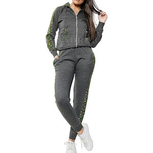 Nouveau stock Survêtement brodé pour femme pour tenue décontractée Ajustement lisse et look élégant Survêtement brodé de qualité supérieure - Product Image 1