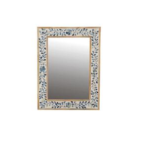 Home Collection Miroir de luxe populaire Cadre Incrustation d'os bleu Miroir mural de forme circulaire Décoration de maison et d'hôtel - Product Image 5