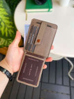 Dompet saku pria kulit asli desain khusus tempat kartu produk kualitas Premium warna cokelat-dari Turki