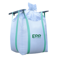 Sac Jumbo FIBC 1000 kg de haute qualité 100 % PP, type B, avec fermeture éclair supérieure, pour agriculture et construction, plat, 100 pièces, fabriqué au Vietnam