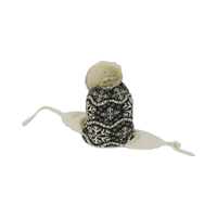 Bonnet d'hiver pour enfants MONECO, tricot plat, réglable, 7-12 ans, épais, chaud, élégant, pompon, oreilles, décontracté, extérieur, 100% biologique