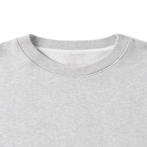 Jersey 100% algodón polar pulóver sudaderas cuello redondo pijama estilo suelto patrón sólido ropa de invierno liso teñido y lavado - Product Image 3