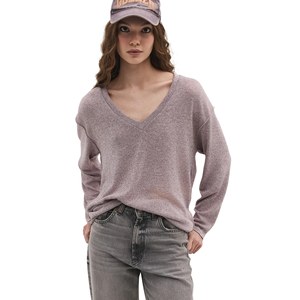 Chemise Chic pour Femme en Lin et Soie Douce Tissu Tricoté Style Coréen Casual Logo Brodé sur le Devant Coupe Ample Taille XS-4XL - Product Image 3