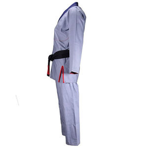 ชุดยูโดแบบกำหนดเองสำหรับผู้ใหญ่ คุณภาพสูง สำหรับผู้ชาย ตำแหน่งโลโก้ด้านหน้า ดีไซน์ระดับมืออาชีพ แห้งเร็ว ระบายอากาศได้ดี ผ้าฝ้าย 100% - Product Image 3