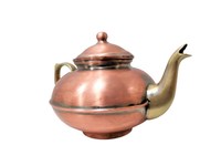 Bouilloire moderne en laiton émaillé avec poignée et couvercle 1L, résistante à la chaleur, compatible avec les cuisinières à gaz, ustensile de cuisine élégant pour un usage quotidien