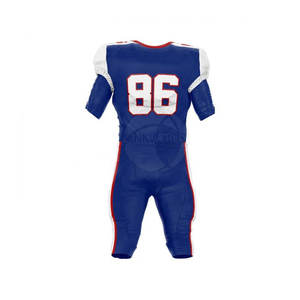 Ensemble de football américain XL de haute qualité pour hommes, 100% polyester, grande taille, séchage rapide, antibactérien, motif de drapeau sublimé, respirant - Product Image 2