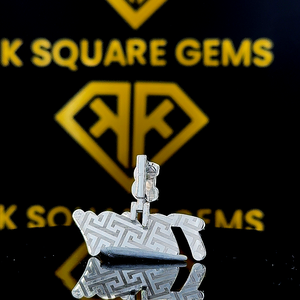 Colgante Hip Hop con letras personalizadas, colgante con abalorio, colgante con nombre de Hip Hop para hombre, colgante de moissanita, joyería de Hip Hop Ice Out, plata 925 - Product Image 3