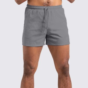 ผู้ชายกางเกงขาสั้น Drawstring แบรนด์ที่กําหนดเอง Street สาบานผ้าฝ้ายหนาสบายๆเหงื่อวิ่งกีฬากางเกงขาสั้นขนแกะยืดหยุ่นกางเกงขาสั้นยิม - Product Image 4